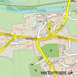 Street map sample of Kintbury, Berkshire