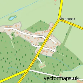 Street map sample of Kintessack, Moray