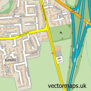 Street map sample of Kintillo, Perth and Kinross