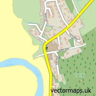 Street map sample of Kippford, The Stewartry of Kirkcudbright