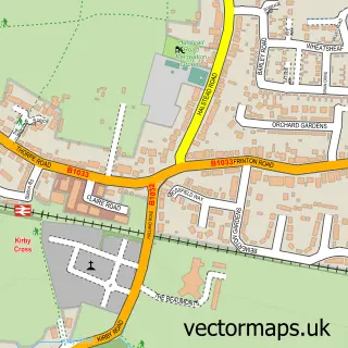 Street map sample of Kirby Cross, Essex