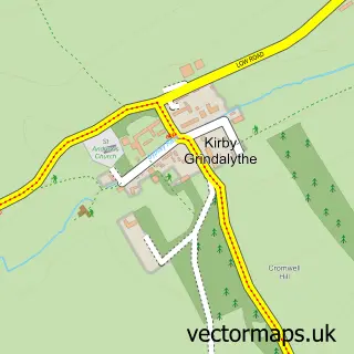 Street map sample of Kirby Grindalythe, North Yorkshire
