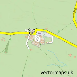 Street map sample of Kirby Hill, North Yorkshire