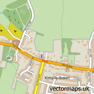 Street map sample of Kirby-le-Soken, Essex