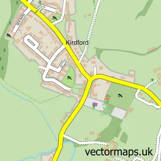 Street map sample of Kirdford, West Sussex
