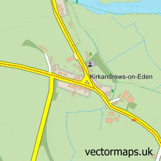 Street map sample of Kirkandrews-on-Eden, Cumbria