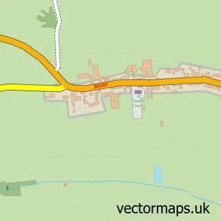 Street map sample of Kirkbampton, Cumbria