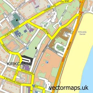 Street map sample of Kirkcaldy, Fife