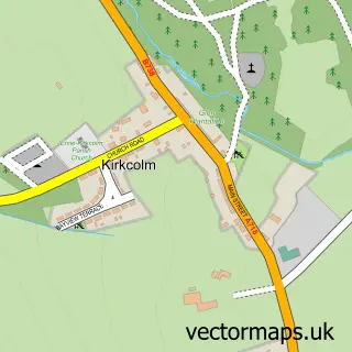 Street map sample of Kirkcolm, Wigtown
