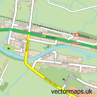 Street map sample of Kirkconnel, Dumfries