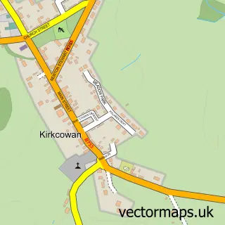 Street map sample of Kirkcowan, Wigtown
