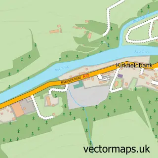 Street map sample of Kirkfieldbank, Lanarkshire