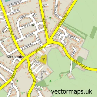 Street map sample of Kirkheaton, West Yorkshire