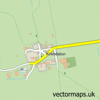 Street map sample of Kirkheaton, Northumberland