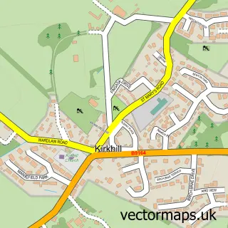 Street map sample of Kirkhill, Inverness