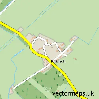 Street map sample of Kirkinch, Angus
