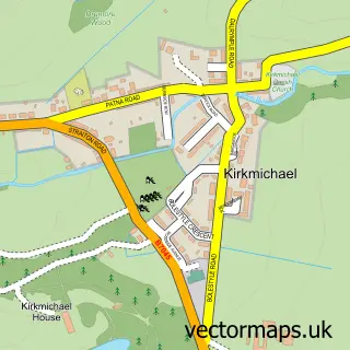 Street map sample of Kirkmichael, Ayrshire and Arran