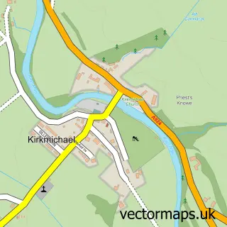 Street map sample of Kirkmichael, Perth and Kinross