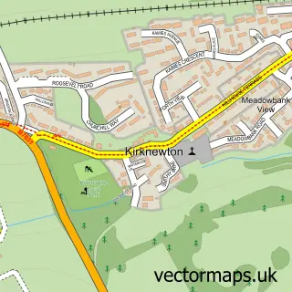 Street map sample of Kirknewton, West Lothian