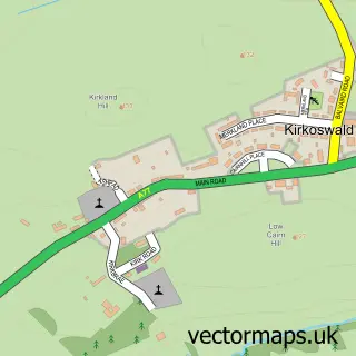 Street map sample of Kirkoswald, Ayrshire and Arran