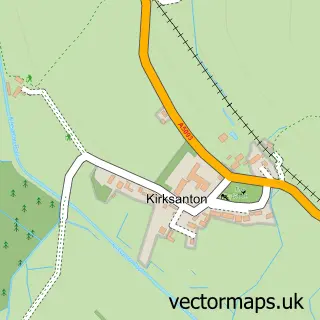 Street map sample of Kirksanton, Cumbria