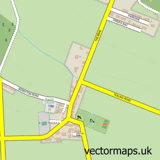 Street map sample of Kirkton of Auchterhouse, Angus