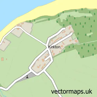 Street map sample of Kirkton of Balmerino, Fife