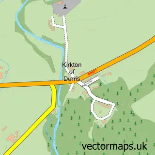 Street map sample of Kirkton of Durris, Kincardineshire