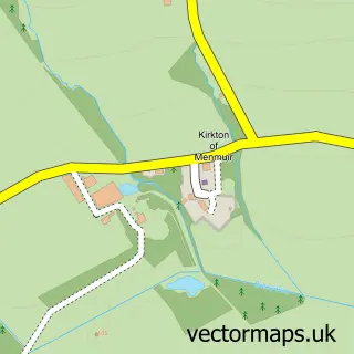 Street map sample of Kirkton of Menmuir, Angus