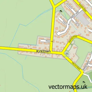 Street map sample of Kirktown, Aberdeenshire