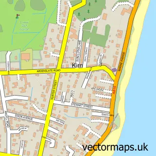 Street map sample of Kirn, Argyll and Bute
