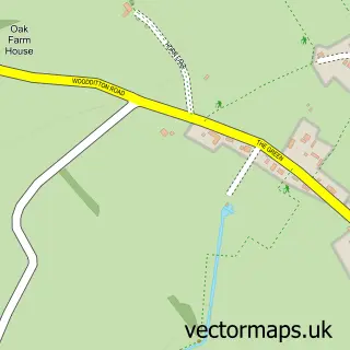 Street map sample of Kirtling Green, Cambridgeshire