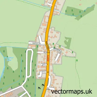 Street map sample of Kirton, Nottinghamshire