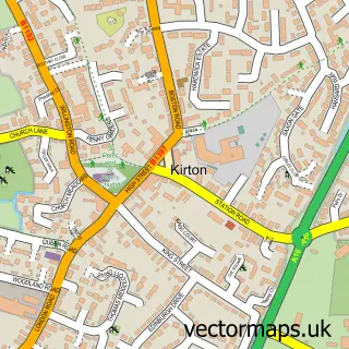 Street map sample of Kirton, Lincolnshire