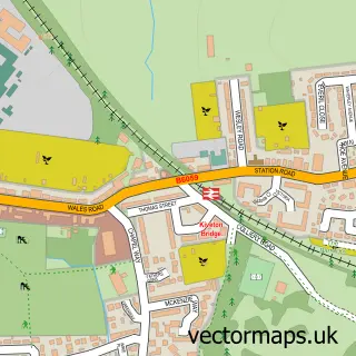 Street map sample of Kiveton Park, South Yorkshire