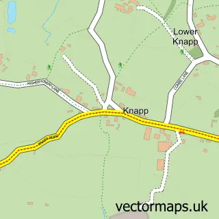 Street map sample of Knapp, Somerset