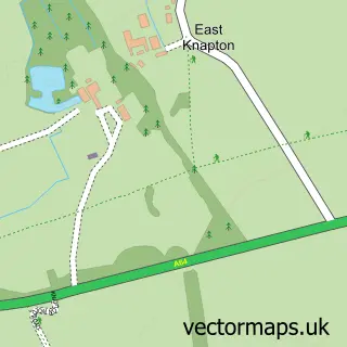 Street map sample of Knapton, North Yorkshire