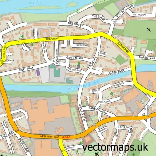 Street map sample of Knottingley, West Yorkshire