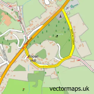 Street map sample of Knowl Hill, Berkshire