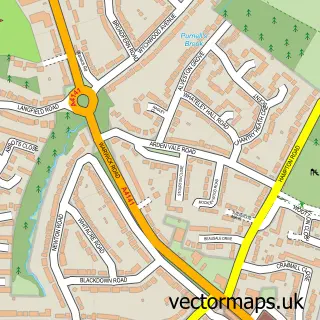 Street map sample of Knowle, West Midlands