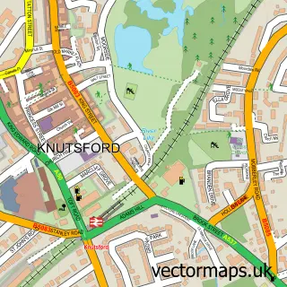 Street map sample of Knutsford, Cheshire