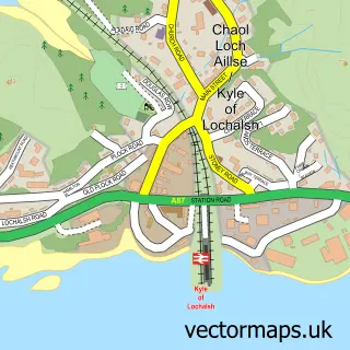 Street map sample of Kyle of Lochalsh, Ross and Cromarty