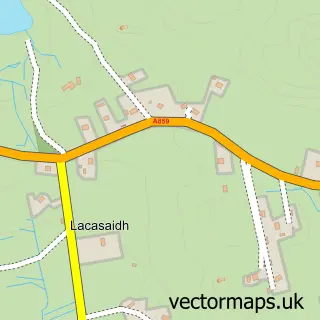 Street map sample of Lacasaigh, Western Isles