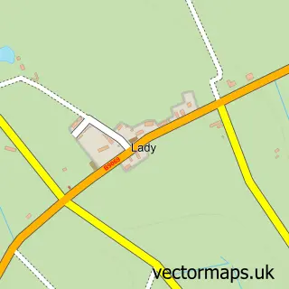 Street map sample of Lady Village, Orkney
