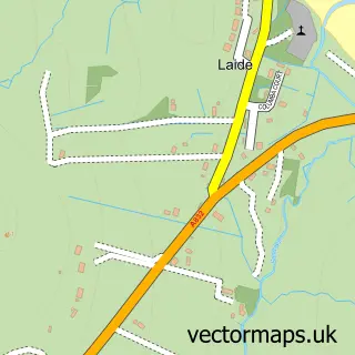 Street map sample of Laide, Ross and Cromarty