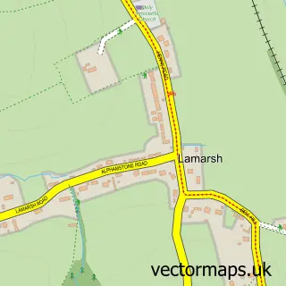 Street map sample of Lamarsh, Essex