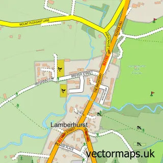 Street map sample of Lamberhurst, Kent