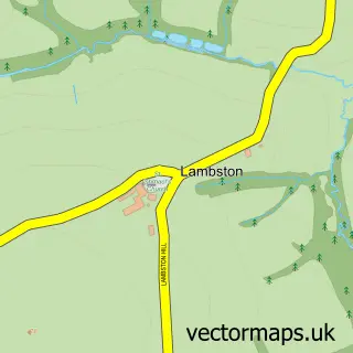 Street map sample of Lambston, Dyfed