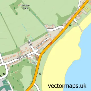 Street map sample of Lamlash, Ayrshire and Arran