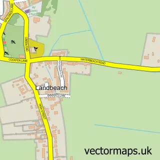 Street map sample of Landbeach, Cambridgeshire